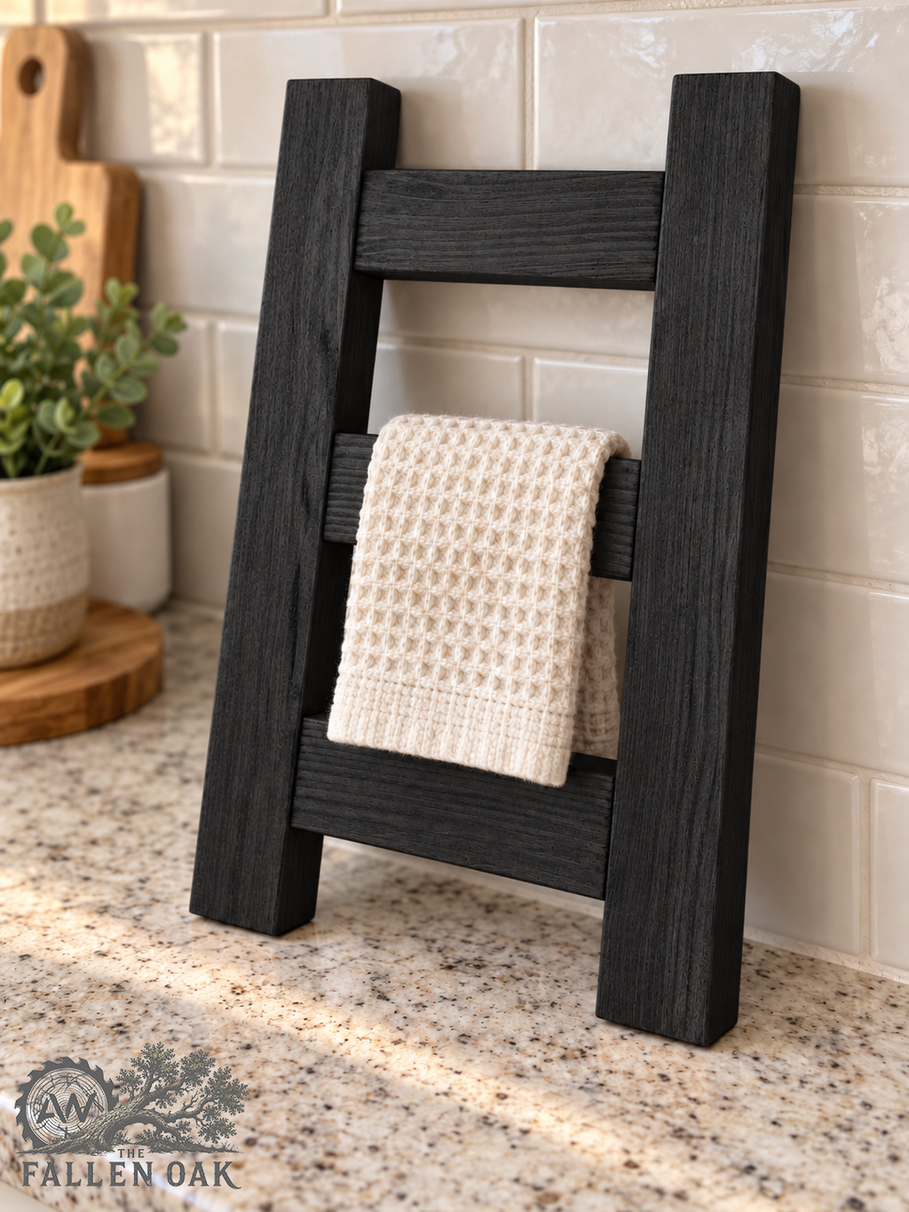 Mini Wooden Towel Ladder for Kitchen or Bathroom