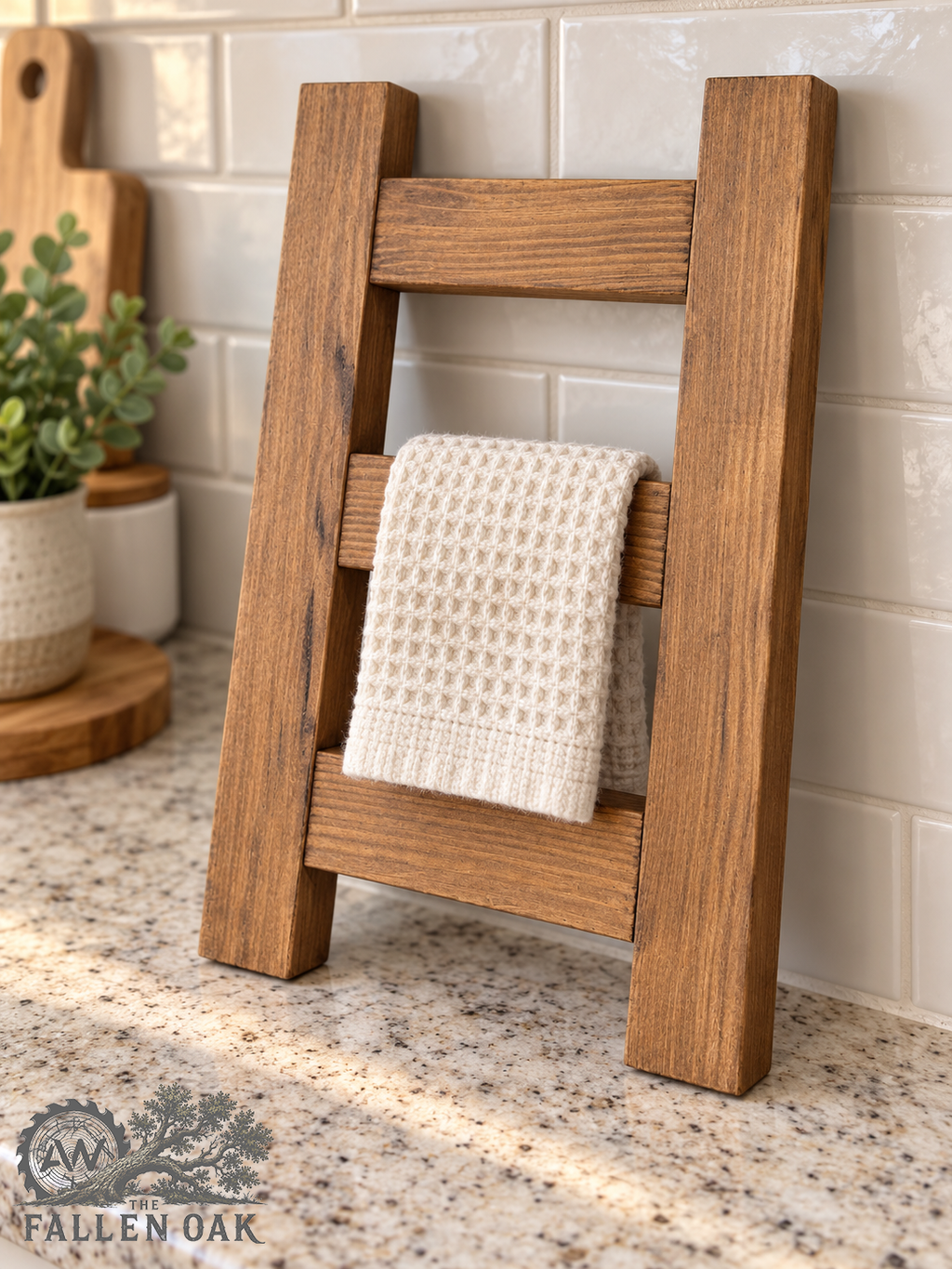 Mini Wooden Towel Ladder for Kitchen or Bathroom